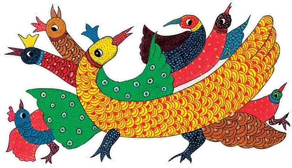 Healthcare campaign visual using traditional Indian art to support vitamin D awareness and encourage sunlight exposure as a natural health practice